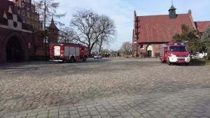 Malbork. Interwencja strażaków na zamku.