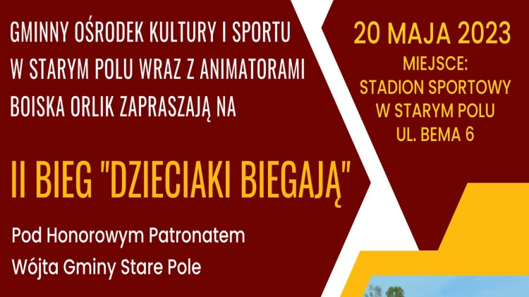 Stare Pole. Dzieciaki Biegają – ruszyły zapisy do II Biegu dla dzieci…