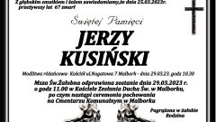 Zmarł Jerzy Kusiński. Żył 67 lat.
