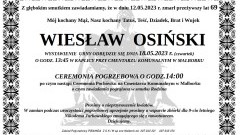 Zmarł Wiesław Osiński. Miał 69 lat.