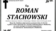 Odszedł Roman Stachowski. Żył 87 lat.