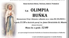 Zmarła Olimpia Buńka. Miała 93 lata.