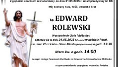 Zmarł Edward Rolewski. Miał 85 lat.