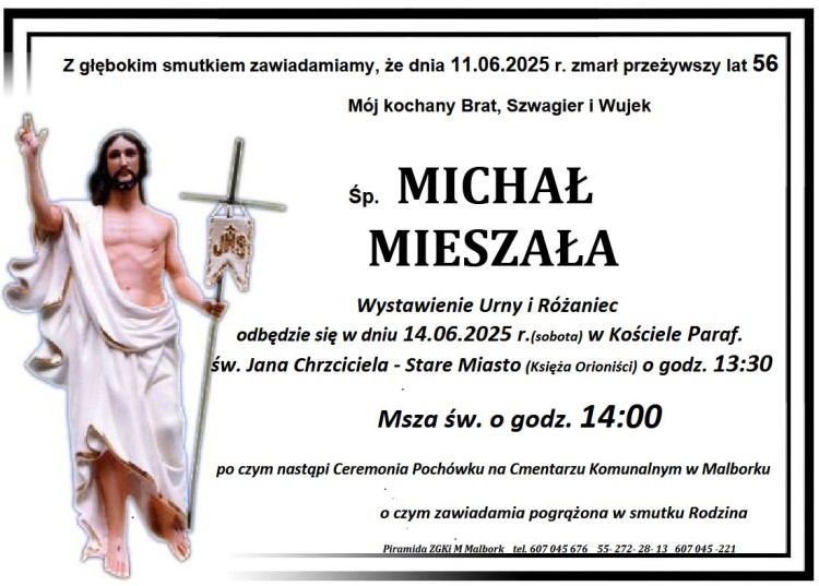 Zmarł Michał Mieszała. Miał 56 lat.