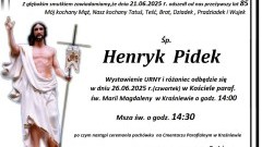 Zmarł Henryk Pidek. Miał 85 lat.