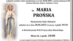 Zmarła Maria Prońska. Miała 96 lat.