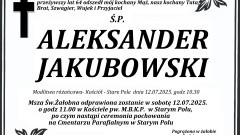 Zmarł Aleksander Jakubowski. Miał 64 lat.