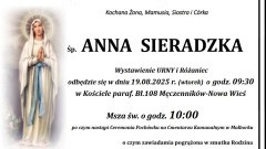 Zmarła Anna Sieradzka. 