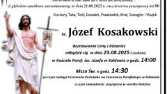 Zmarł Józef Kosakowski. Żył 86 lat.