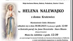 Zmarła Helena Nalewajko. Miała 93 lata.