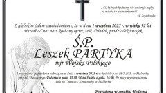 Zmarł Leszek Partyka. Miał 92 lata.