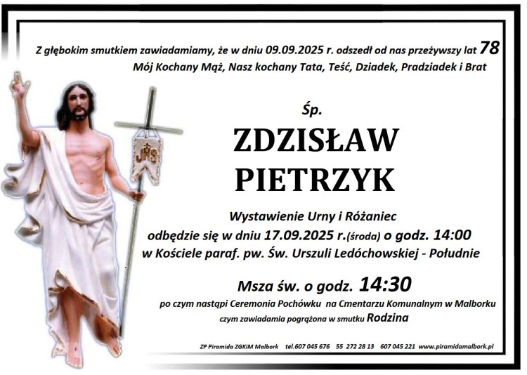 Zmarł Zdzisław Pietrzyk. Miał 78 lat.
