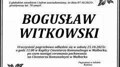 Zmarł Bogusław Witkowski. Miał 70 lat.