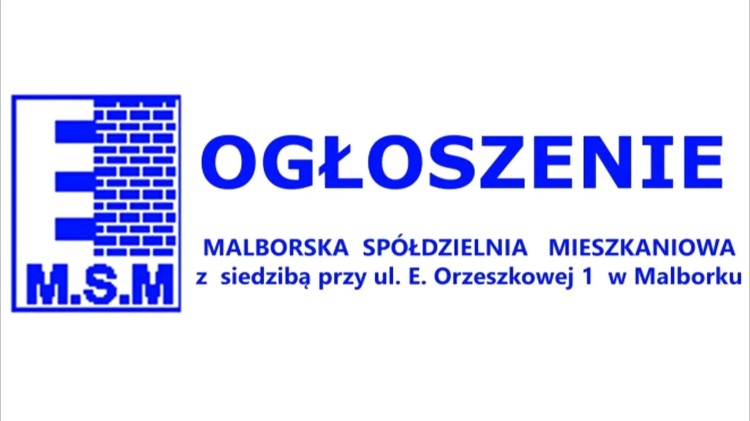 Malborska Spółdzielnia Mieszkaniowa ogłasza pisemny przetarg nieograniczony