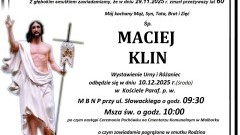Zmarł Maciej Klin. Miał 60 lat.