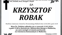 Zmarł Krzysztof Robak. Żył 77 lat.