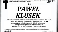 Zmarł Paweł Kłusek. Miał 56 lat.
