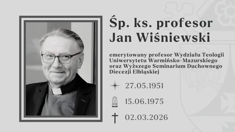 Zmarł ks. prof. Jan Wiśniewski – wybitny teolog i długoletni duszpasterz…