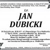 Zmarł Jan Dubicki. Miał 78 lat.