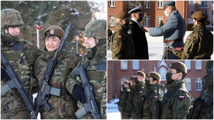 Malbork. Mimo pandemii i zimowej aury, terytorialsi złożyli przysięgę…