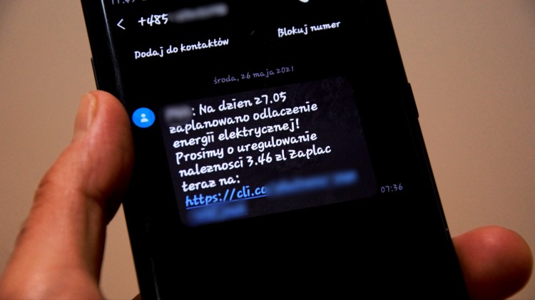 Uwaga na fałszywe SMS-y o niezapłaconym rachunku za prąd. Oszuści…